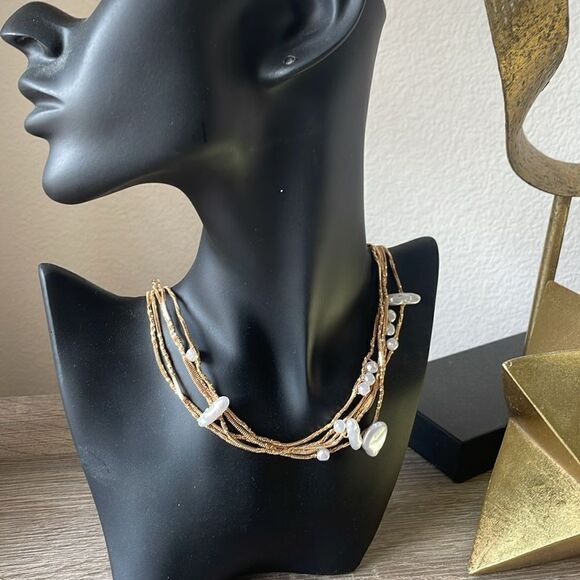 Vintage style pearl necklace N257 - Picture 3 of 3